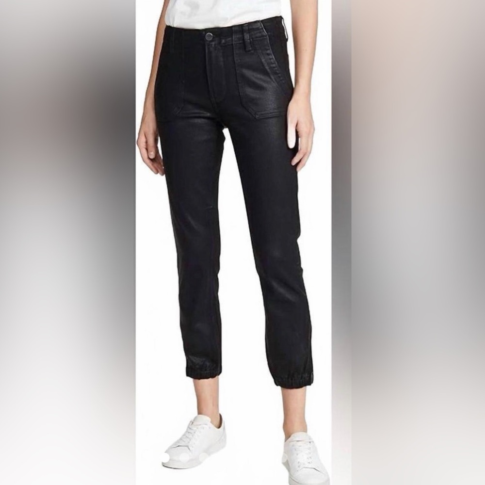 PAIGE Black Mayslie Jogger Waxed Black 25